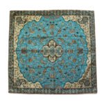 Nappe Termeh luxueuse de Yazd Bleue