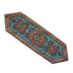 Chemin de table Termeh 7 couleurs – densité 360, 40% Soie (Blue)